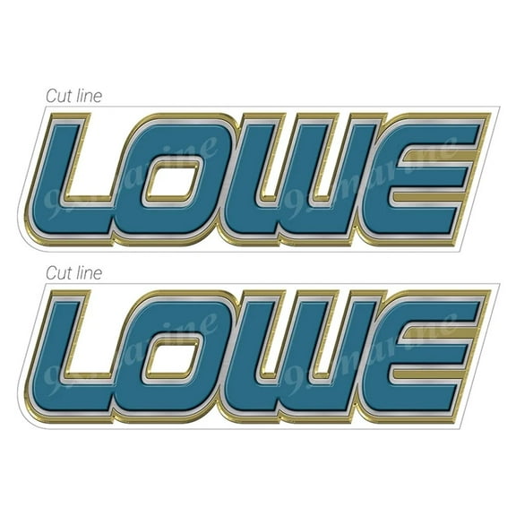 Two Lowe Boat Stickers "3D Vinyl Replica" of original - 10" long