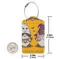 thumbnail image 4 of Pofeuu Cute Gnomes Halloween Print Luggage Tags, Privacy Cover ID Label with Stainless Steel Loop and Address Card for Travel Bag Suitcase-2 PCS, 4 of 5