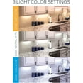 thumbnail image 4 of nadair 11" led under cabinet lighting kit swivel plug-in ultra-slim closet or kitchen cabinet light dimmable with 3 color modes built-in, linkable, 4 of 9