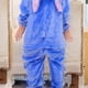 thumbnail image 2 of Pijama de una pieza de franela para adultos con dibujos de animales en polvo azul y estrellas para bebé, versión de inodoro, traje de una pieza de rendimiento para niños, 2 of 6