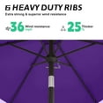 thumbnail image 6 of Patiokingdom 9 ft Outdoor Patio Umbrella with Crank Lift, Purple , Fade-Resistant Market Umbrella for Garden, Deck, Poolside, 6 of 6