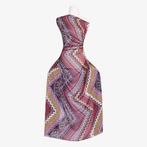 Zelouf Zs1805Jjjj Hi Multi Chiffon  , Sewing, DIY, Crafts Fabric by the Yard, 435 Red/gold, 3 Yard