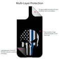 thumbnail image 4 of DistinctInk Custom SKIN / DECAL compatible with OtterBox Defender for iPhone 11 Pro (5.8" Screen) - Thin Blue Line Skull - Show Your Support for First Responders, 4 of 5