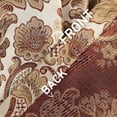 thumbnail image 3 of VOGOL Beige Damask Valance, Vintage Swag Curtains with Beaded Trim 39x43 Inches for Cottage, 3 of 8