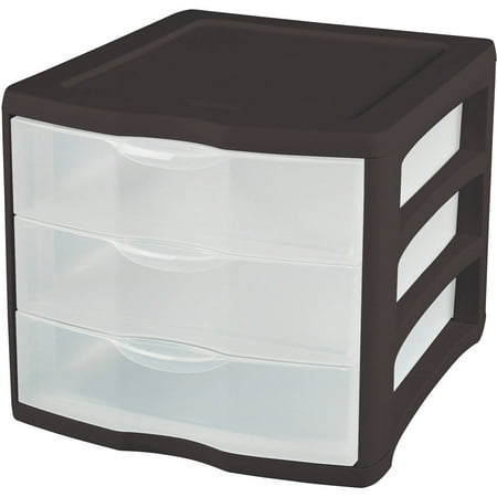 Sterilite 3 Drawer Desktop Unit- Black (Available in Case of 4 or Single Unit) Sterilite 3 Drawer Desktop Unit- Black (Available in Case of 4 or Single Unit)