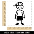 thumbnail image 2 of Stick Figure Boy Son Self-Inking Rubber Stamp Ink Stamper - Black Ink - Large 1-1/2 Inch, 2 of 7
