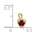 thumbnail image 4 of 14k Yellow Gold 14ky January Synthetic Birthstone Heart Charm Pendant, 4 of 4