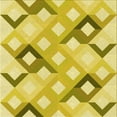 thumbnail image 1 of Ahgly Company Machine Washable Indoor Square Transitional Bold Yellow Area Rugs, 8' Square, 1 of 7