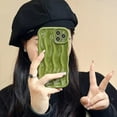 thumbnail image 2 of for iPhone 13 Pro Max Case 6.7 Inch Cute Water Ripple Pattern Phone Case Curly Wave Phone Case Wavy Edge Soft Silicone Case for Girls Boys Shockproof Bumper Protective Case, Green, 2 of 12