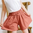 thumbnail image 5 of OGLCCG Girls Cotton Shorts Wide Leg Elastic Waist Drawstring Comfy Shorts Summer Casual Baggy Lounge Shorts Size 3-16, 5 of 6