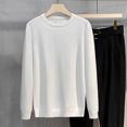 thumbnail image 2 of Besolor Teen Boys Clothes Sweaters Fall Casual Knitted Crewneck Long Sleeve Shirts Loose Comfy Kids Pullover Tops(13-14 Years,White), 2 of 5