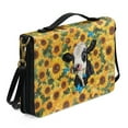 thumbnail image 2 of FOR U DESIGNS Sunflower Cow Butterfly Leather Bible Bags Soft Bible Case with Shoulder Strap Leather Bible Bags Organizer Size 2X-Large Portable Bible Case Bag Book Carrying Case Bible Accessory, 2 of 7