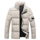 thumbnail image 1 of Gibobby Chaqueta aislante para hombre Chaqueta de cuello cálida de invierno Softshell a de viento para hombres suaves Abrigos y chaquetas para hombres(Blanco,G), 1 of 3