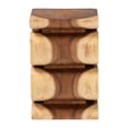 thumbnail image 6 of bali & pari Eliada Hand-carved Suar Wood Side Table Wavy Sculptural Accent Table, 6 of 6