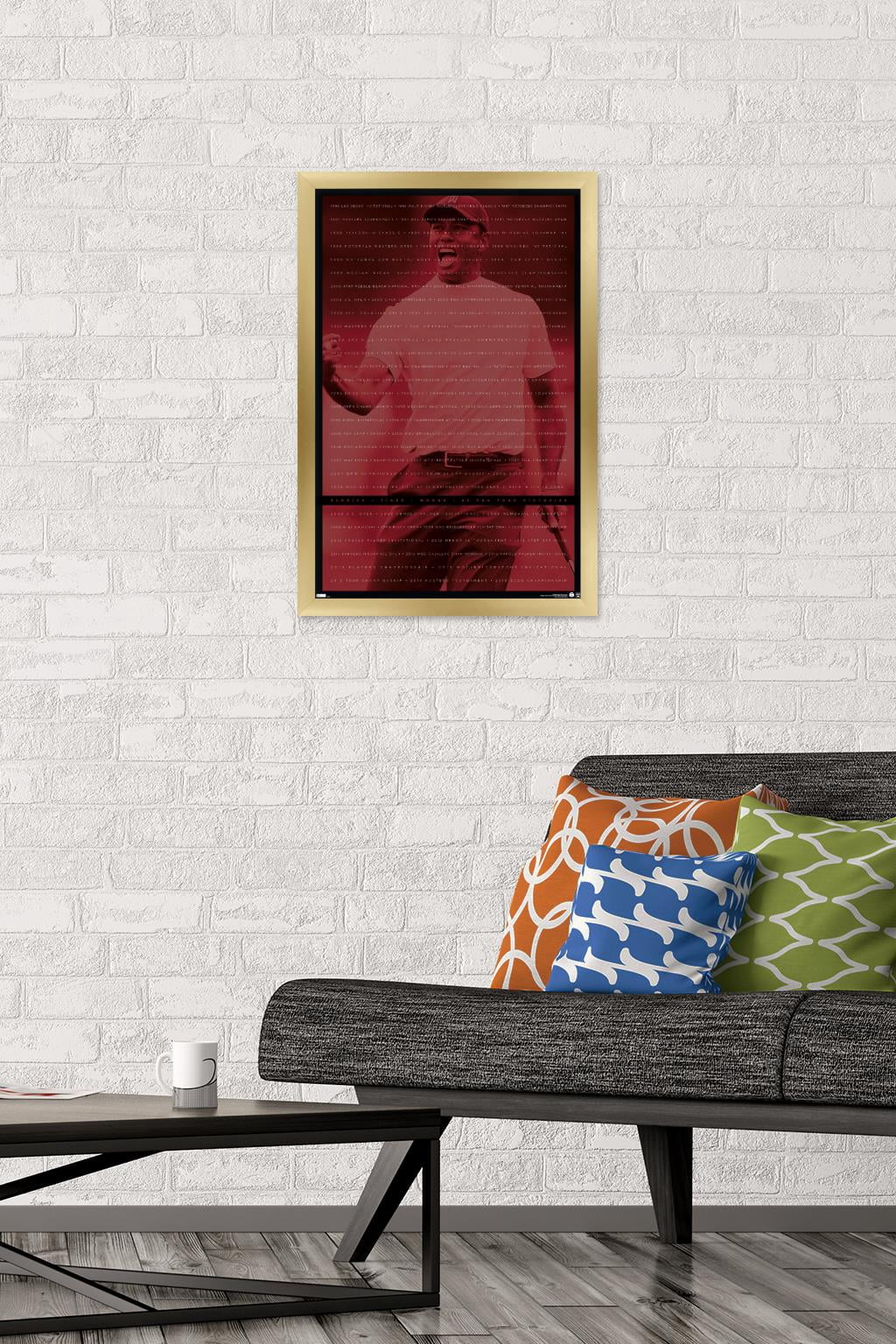 Tiger Woods - Victories Wall Poster, 14.725" x 22.375" Framed