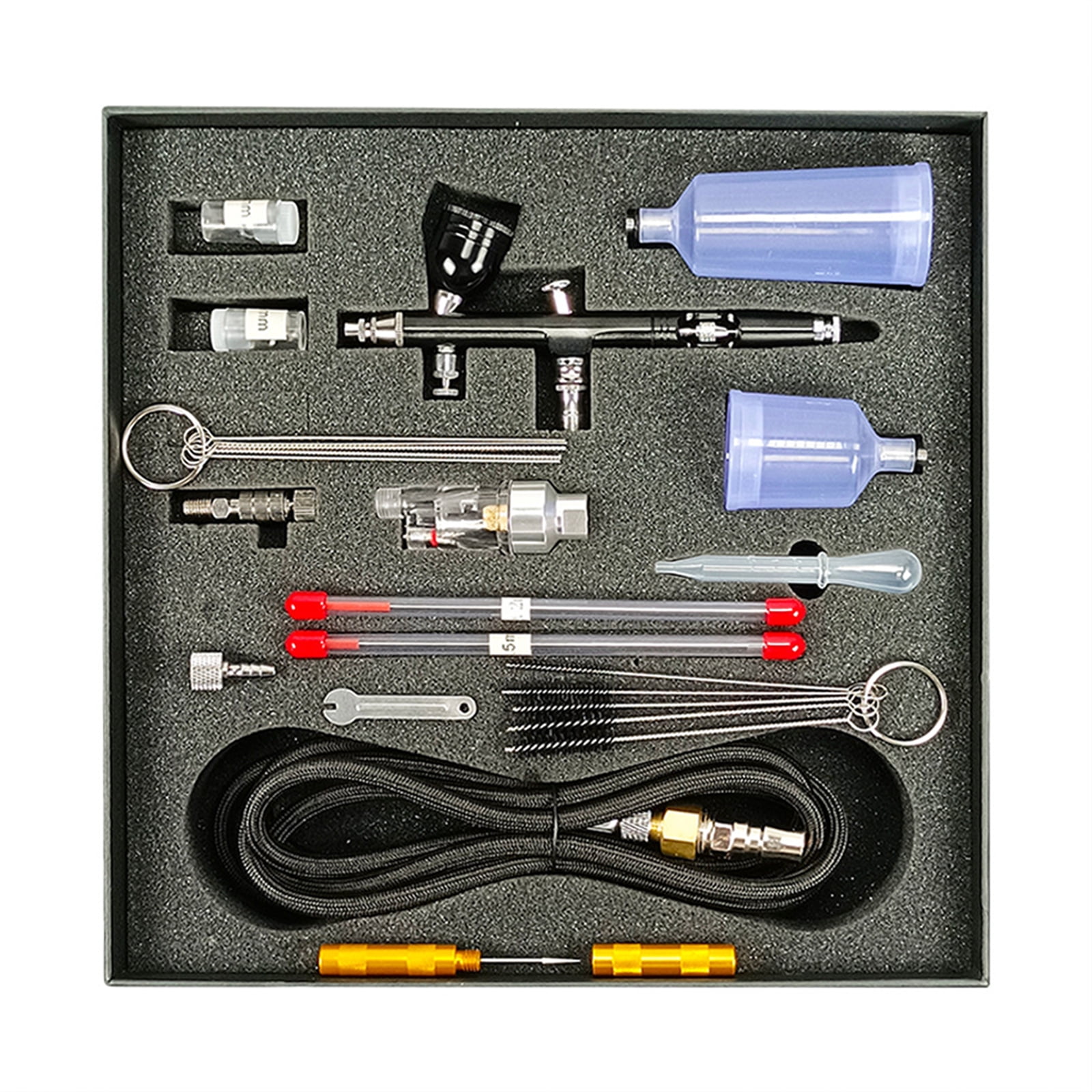 RYUJNDK Double Action Airbrushing Model Multipurpose Gravitational Feed Sprays Guns Set For Sprays Makeup Art Craft Tattooing Ca