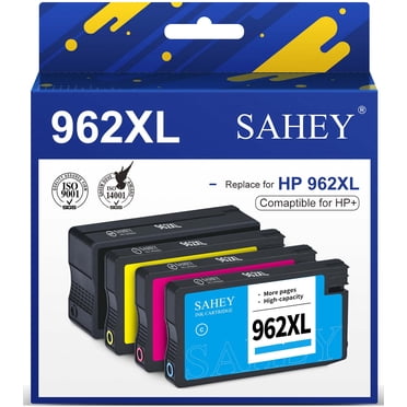 ‎962XL Ink Cartridge for HP 962 Ink Cartridges for 962XL 962 Ink for HP 9010e 9012e 9015e 9018e 9020e 9025e 9028e  for HP OfficeJet Pro 9010 9012 9015 9016 9018 9020 9025 Printer Combo(4-pack)