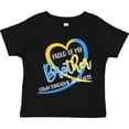 thumbnail image 3 of Inktastic Proud of My Brother Down Syndrome Awareness Heart Ribbon Boys or Girls Toddler T-Shirt, 3 of 5