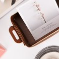 thumbnail image 2 of Leather Storage Box Desktop Debris Storage Organizer Cosmetic Jewelry Storage Holder Portable Large Space Boxes Home Organizers Dark Brown, 2 of 5