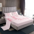 thumbnail image 1 of Erosebridal Teens Monogrammed Full Sheet Sets, Initial R Letter Bedding Full Size, Pink Bowknot Decor, 1 of 7