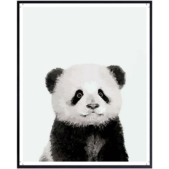 Cute Panda Wall Art Print - Adorable Animal Decor for Kids' Room & Girls’ Bedroom - Perfect Gift for Animal Lovers