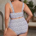 thumbnail image 2 of Aayomet Womens Bathing Suits Swimsuit Multi Color Solid Color Big Size Swimsuit Knitted Swimsuit (Purple, XXXXL), 2 of 5