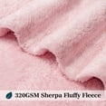 thumbnail image 4 of PAVILIA Sherpa Throw Blanket For Couch Sofa, Light Pink Fluffy Warm Plush Blanket for Bed, Cozy Super Soft Lightweight Throw, Fuzzy Decorative Blanket, All Season Home, 50x60, 4 of 9