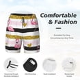 thumbnail image 5 of Haiem Gold Glittering Hearts and Flamingos Mens Swim Trunks with Compression Liner 2 in 1 Swimming Shorts Stretch Swimwear Quick Dry,Board Shorts-X-Large, 5 of 9