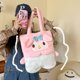 thumbnail image 2 of Mochilas Kawaii Sanrio de felpa para niñas, bolsa de peluche de Anime Kuromi Mymelody, bolso de mano Sanrio de dibujos animados, bolsas de estudiantes, regalos para niños, 2 of 4