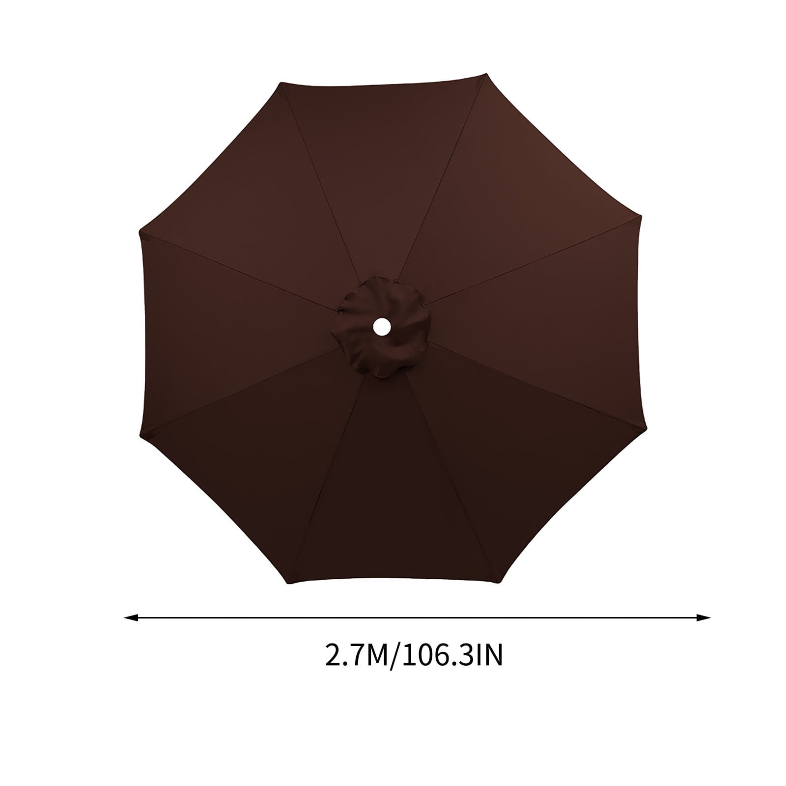 CSSAD Large Beach Umbrella, Outdoor Patio Table Umbrella, Portable Outdoor Sun Umbrella with UV Protection, Shoulder Carry Bag, Full 8.8 ft