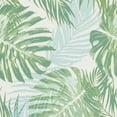 thumbnail image 6 of SAFAVIEH Barbados Tropical Palm Leaves Outdoor Area Rug, 6'6" x 9'4", Green/Teal, 6 of 7