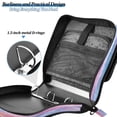 thumbnail image 5 of Water-Resistant 3-Ring Binder Organizer with Multiple Pockets Zipper Binder Bag for Office Watercolor Powder Blue Pattern, 5 of 8