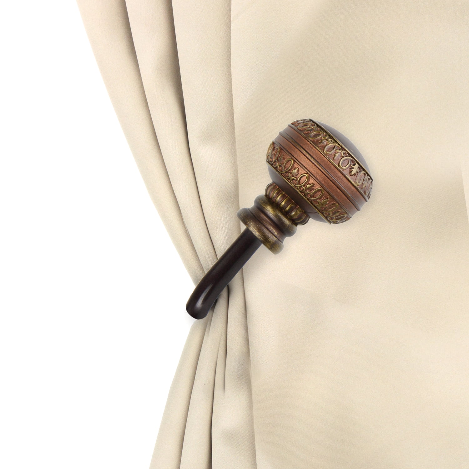 Siena Curtain Holdback Pair in Cocoa