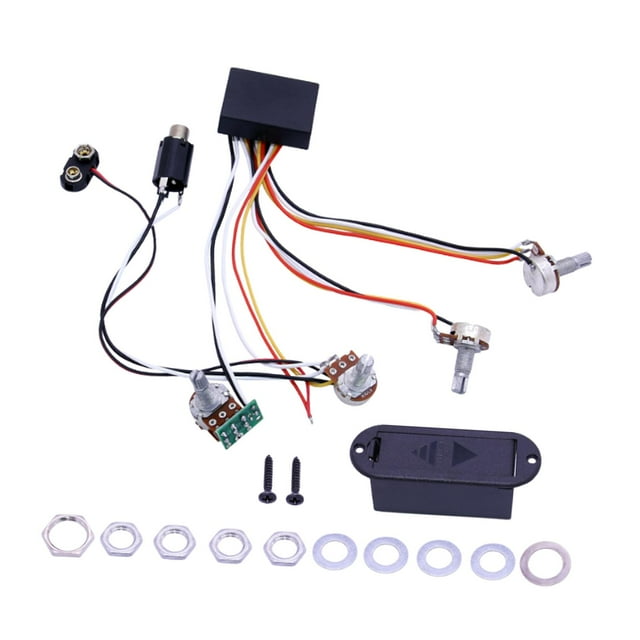 TISHITA Active EQ Equalizer Electric Bass Preamp Circuit Easy to Install Replacement 2 band