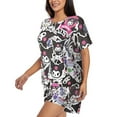 thumbnail image 2 of Saiise Sanrio Cc Pajamas Sets for Women Soft Short-Sleeved Pjs with Lounge Shorts Two Piece Sleepwear S-4XL, 2 of 7
