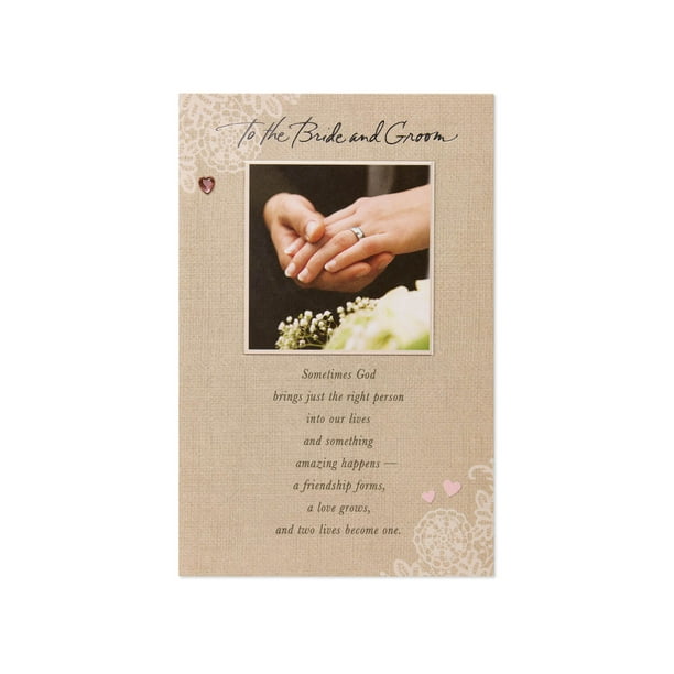 American Greetings Religious Bride And Groom Wedding Card With Foil Walmart Com Walmart Com