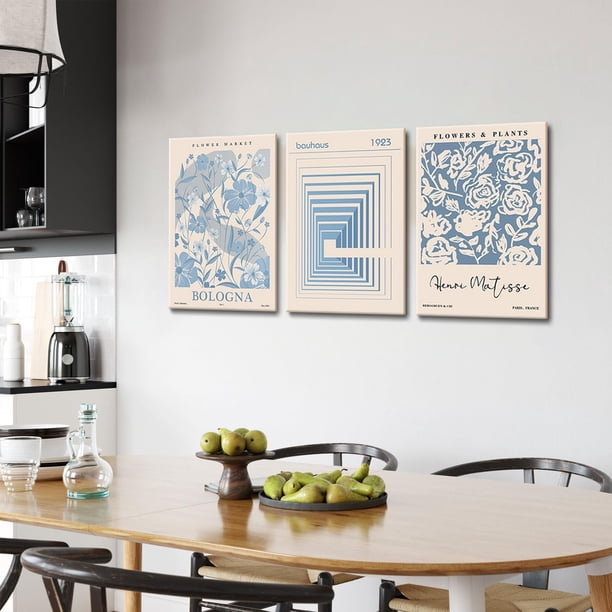 Matisse Wall Art Print Flower Market Canvas Abstract Framed Blue