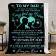 thumbnail image 1 of Fancy to My Dad from Daughter Flannel Fleece Throw Blanket 60"x50", Grateful Love Birthday Gift Throws Blankets, Happy Father's Day Present for Sofa, Super Cozy Lightweight Father Gifts Idea Style 1, 1 of 11