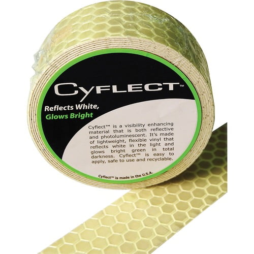 Miller's Creek Honeycomb Reflective Adhesive Tape - 5 ft Length x 1.50" Width - Plastic - 1 / Roll - Yellow | Bundle of 5 Rolls