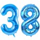 thumbnail image 1 of Globo LVMOQIQIU Número 38 Azul de Papel Metalizado 40 Pulgadas Decoración para Fiesta, 1 of 7