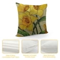 thumbnail image 4 of Shiartex Flowers Yellow Art Nouveau Modern Rustic Decorative Couch Pillow Cases Square Home Decor 1PC 18x18in, 4 of 5