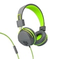 thumbnail image 1 of Auriculares supraaurales con cable JLab Neon, grafito/lima, ligeros como una pluma, cuero ecológico ultrasuave, controladores de 40 mm, garantizados de por vida, 1 of 5