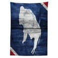 thumbnail image 3 of Ambesonne Wyoming Tablecloth Rectangular Table Cover, Equality State Flag Wooden, 60"x90", Night Blue Vermilion, 3 of 4