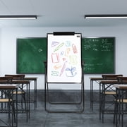 ToppiJoy Adjustable Dry Erase Whiteboard, Magnetic Easel Board, Double Sided Flip Chart Easel Portable Stand White Board for Teaching Presentation Meeting