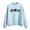 Blue, variant on Bibifish Womens Sweatshirts LA Letter Printed Crewneck Long Sleeve Sweatshirts Spring Fall Casual Loose Fit Cute Pullover Tunic Tops