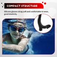 thumbnail image 5 of Tubo de RespiracióN Frontal NatacióN Silicona Entrenamiento Buceo Adultos Snorkel Equipo Buceo, Negro, 5 of 5