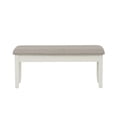 thumbnail image 3 of Jane Vanilla White & Light Gray Bench, 3 of 17