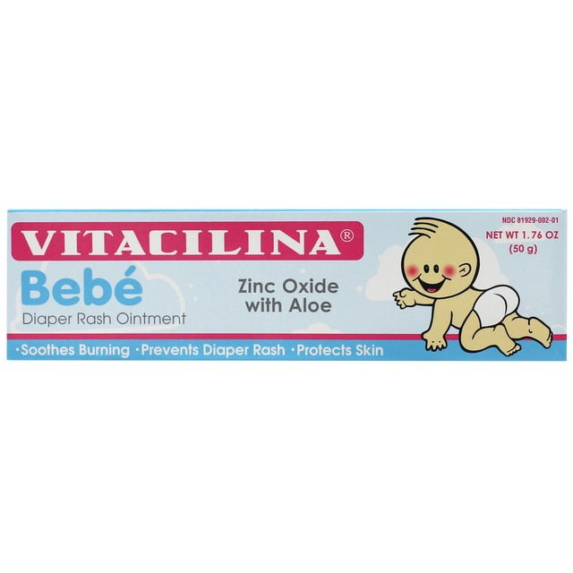 Vitacilina Bebe, Diaper Rash Ointment, Baby Skin Protection, 1.76 oz Tube