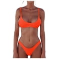 thumbnail image 1 of Ladies Fashion Solid Color Triangle Two Piece Bikini Swimsuit Set For Women Adjustable Beach Bathing Suit Swimsuit Women Bikini Cat Bikini Bikini for Women Push up Adjustable Bikini Top Sporty Bikini, 1 of 5