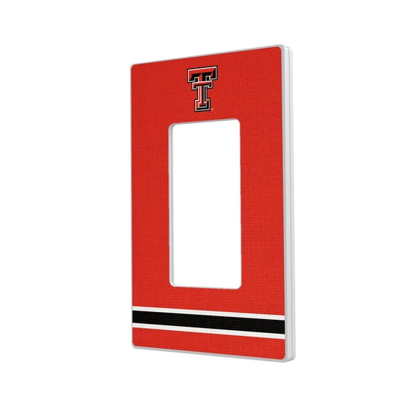 Texas Tech Red Raiders Stripe Design Single Rocker Light Switch Plate